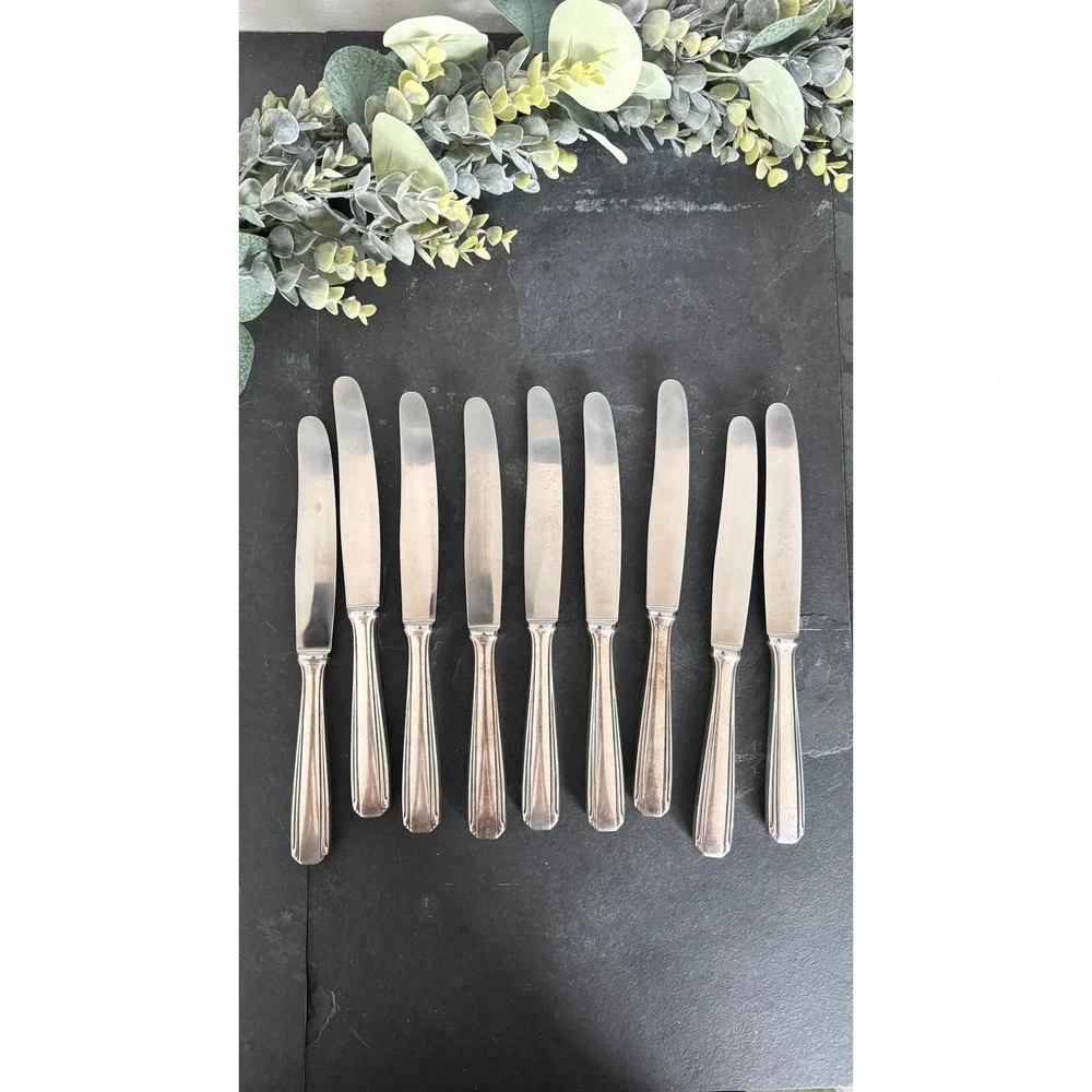 9 Piece Carl Mertens Solingen 100 german dinner knife stainless blunt blade